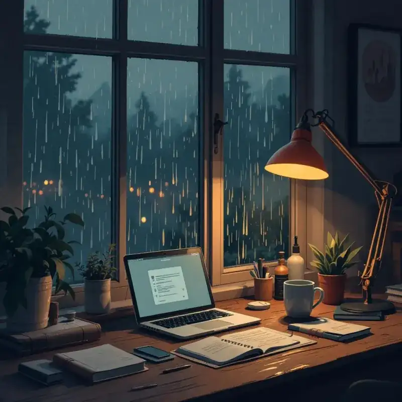 AI explainer video in Lofi Chill style — Morning routine playlist ad