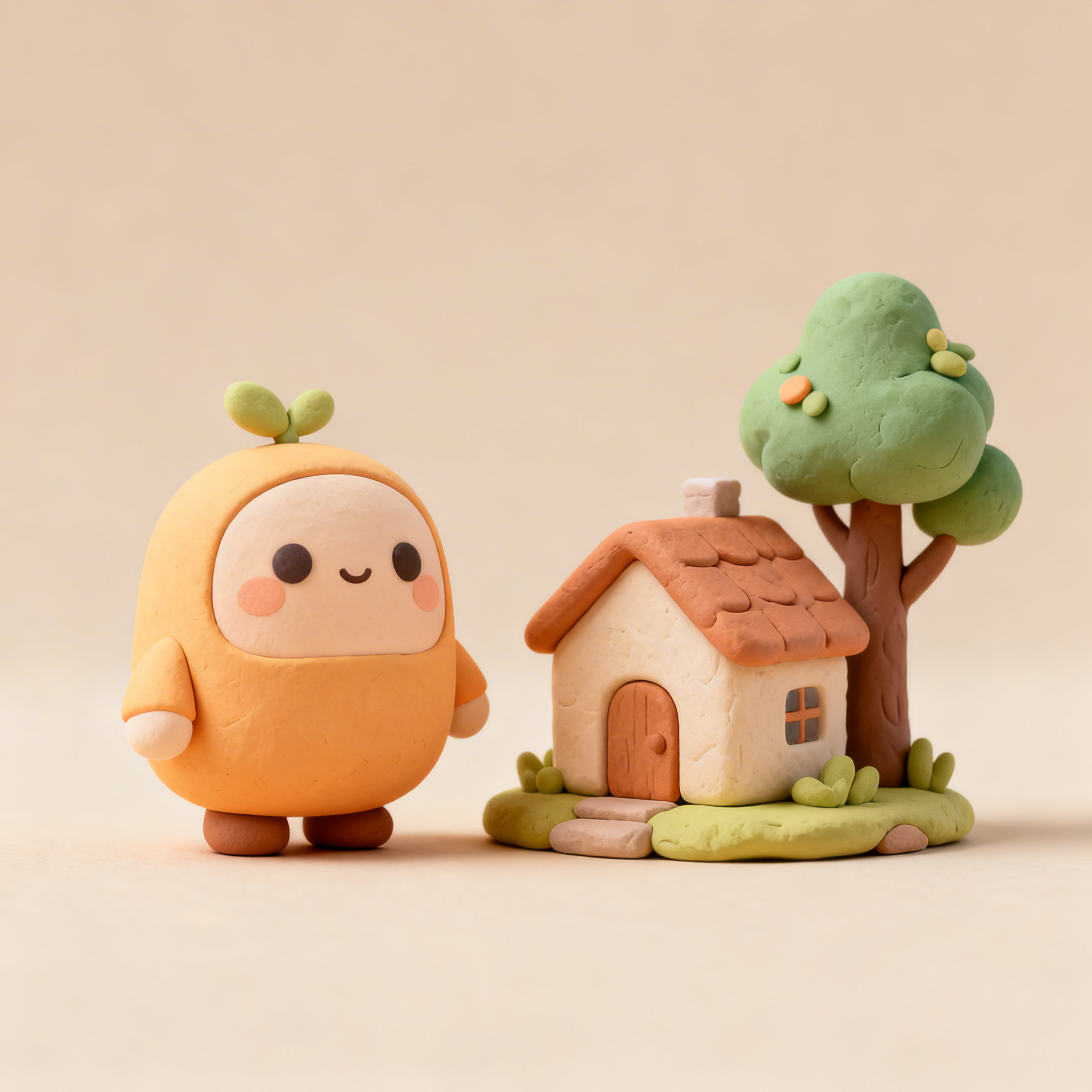 Scene 2 — Soft 3D Clay style